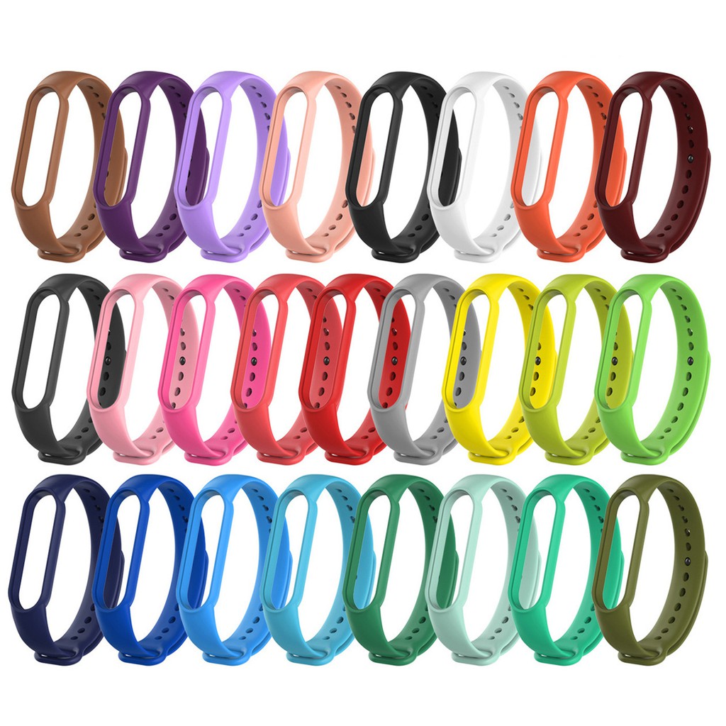 Dây Đeo Thay Thế Cho Xiaomi Mi band 6&amp;5 Nhựa Dẻo TPU Trơn ( Nhiều Màu )