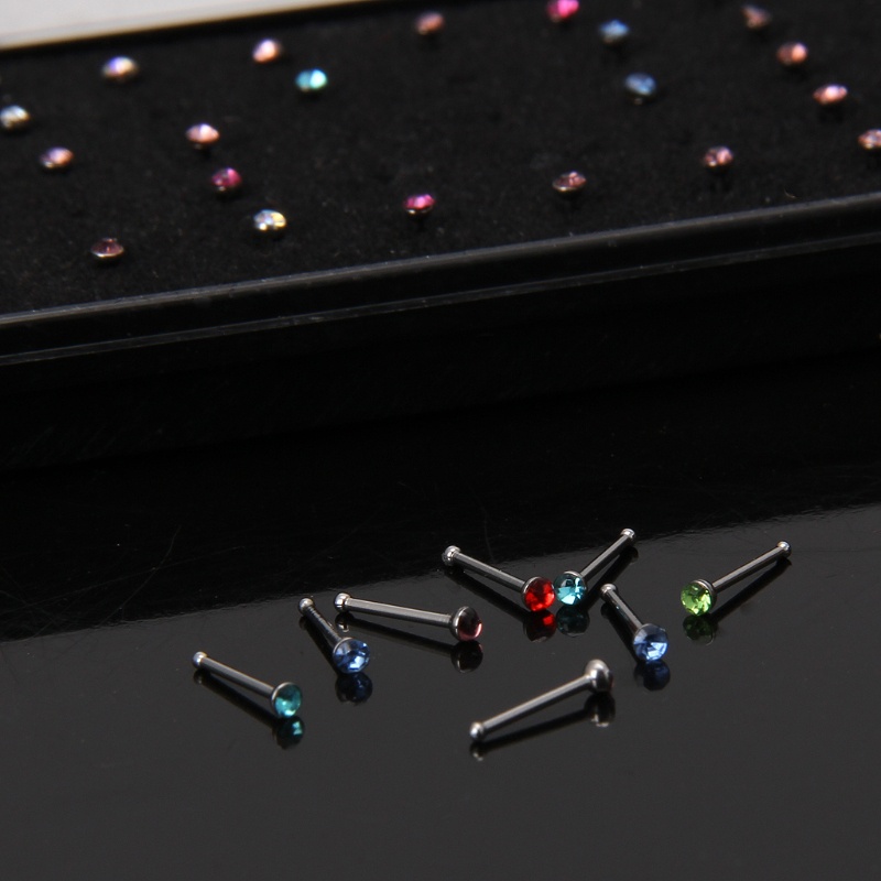 Bộ 60 Khuyên Xỏ Mũi Bằng Thép Titan Đính Pha Lê Bắt Mắt Đặc Biệt Cho Câu Lạc Bộ Pubg Occa