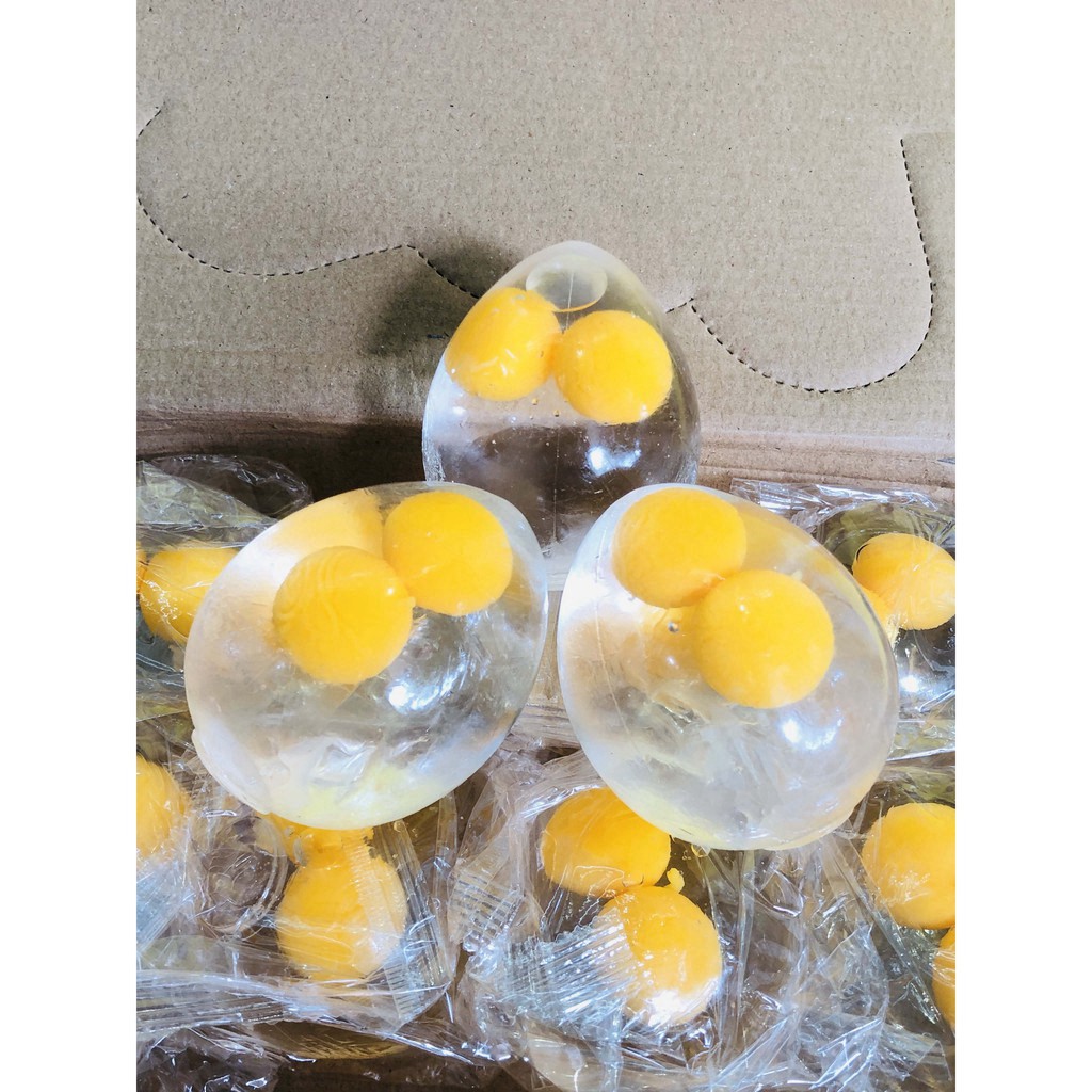 GUDETAMA SQUIShY trứng bóp trút giận 2 lòng cực đáng yêu mochi slime