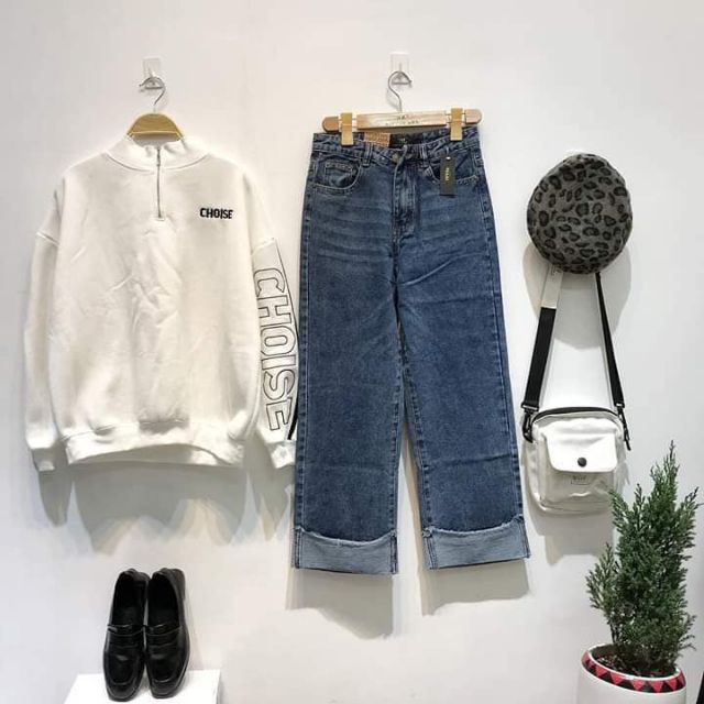 Quần Jeans Suông gập gấu | BigBuy360 - bigbuy360.vn
