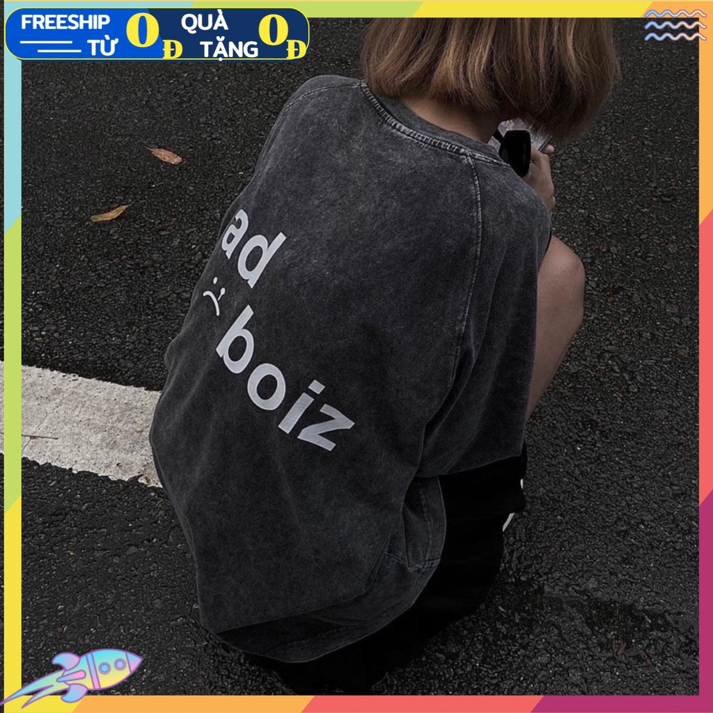 Áo sadboiz AT15 sadtagram nam nữ Tay Lỡ WASH Xám , Áo phông sadboiz chính hãng nam nữ from rộng unisex | BigBuy360 - bigbuy360.vn