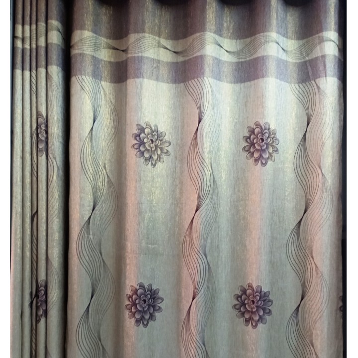 Rèm cửa❤️FREESHIP❤️ Rèm cửa vải gấm ánh kim, họa tiết hoa sóng, trống đồng ánh màu cực sang, cản sáng, cách nhiệt 80%