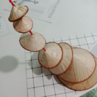 Combo 7 nón lá  treo trang trí  tiểu cảnh