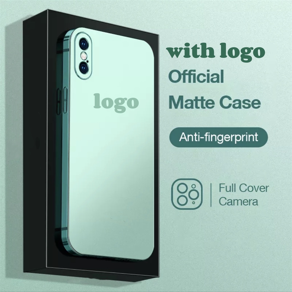 Ốp lưng điện thoại mờ mạ cạnh thẳng Hình vuông TPU mềm mỏng chống va đập cho iPhone X XS MAX XR 11 PRO MAX Full Camera Protector Case