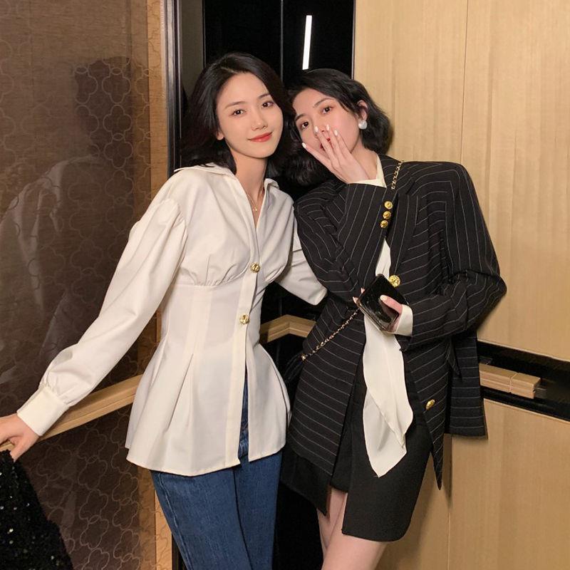 Áo Sơ Mi Nữ Dáng Ôm Phong Cách Cung Điện Thời Trang Mùa Xuân Mới 2022