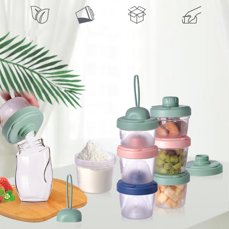 Hộp Đựng Sữa Bột Em Bé 60ml 120ml 3 Tầng Tiện Dụng