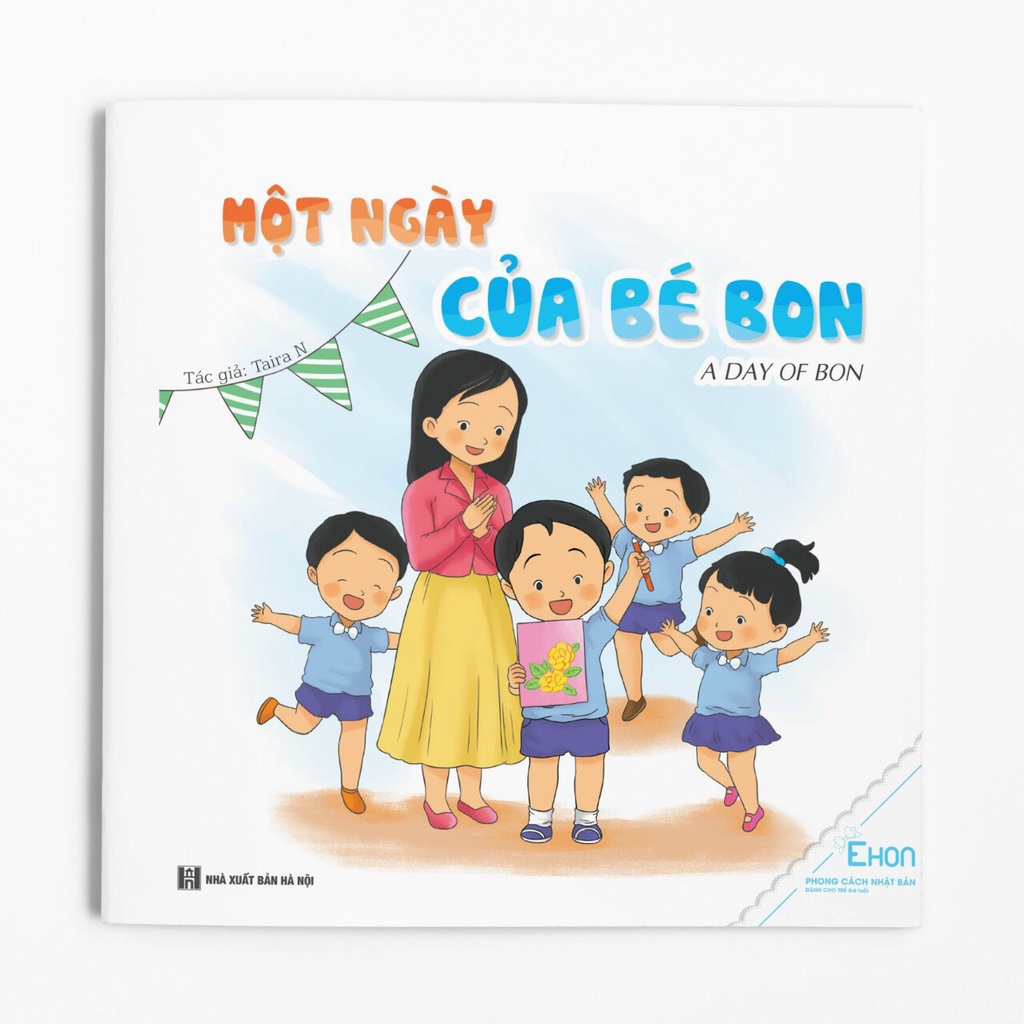 Sách - Ehon kỹ năng sống ngữ: Gia đình bé Bon (Combo 4 cuốn) - có file nghe Tiếng Anh