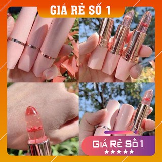 Son thạch ướp hoa 💕FREESHIP💕 Son thạch ướp hoa biến đổi màu theo nhiệt độ,dưỡng ẩm môi