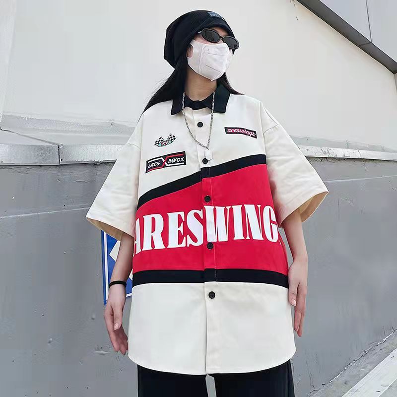 Áo polo Tay Ngắn Dáng Rộng Phong Cách Hàn Quốc Thời Trang Cho Nam