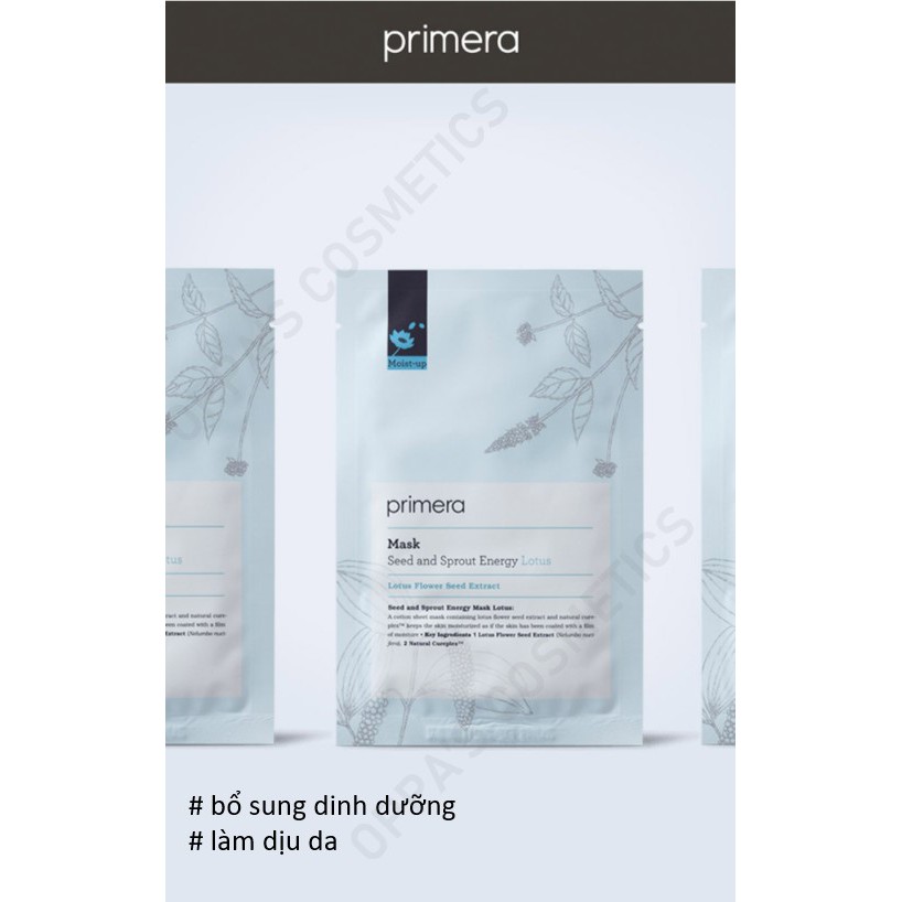 Mặt nạ dưỡng ẩm PRIMERA SEED AND SPROUT ENERGY MASK LOTUS 20ml Moist-up