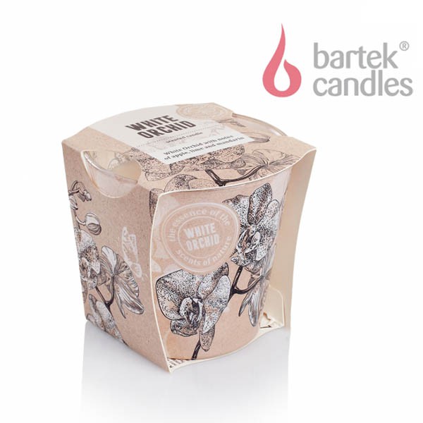 Ly nến thơm Bartek Candles BAT1416 Orchid Eco 115g (Hương hoa địa lan)