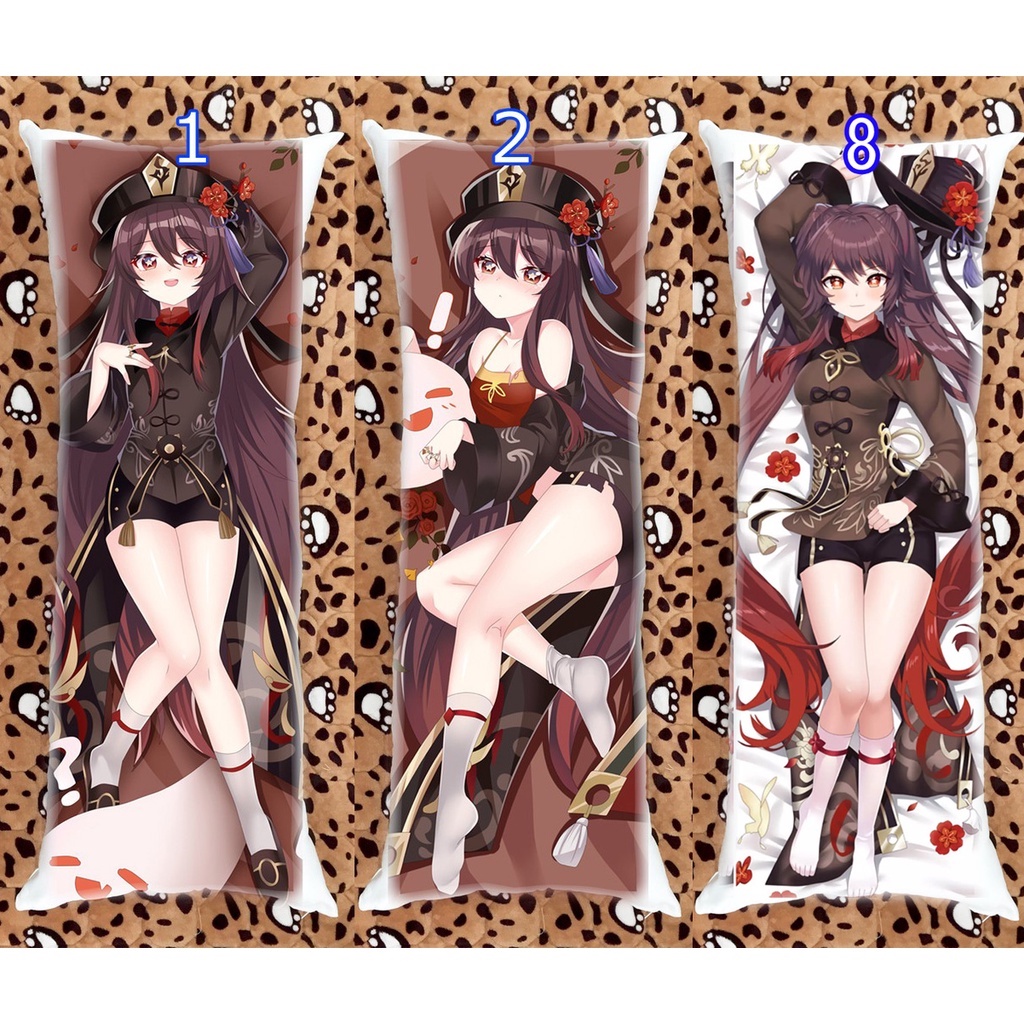 Gối ôm dài anime manga game hu tao genshin impact 1mx40cm 4.8