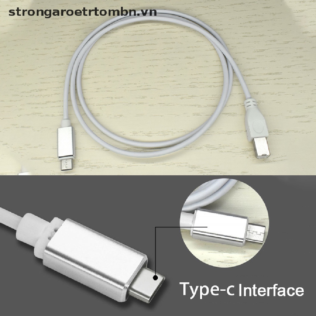 Cáp điện thoại Type C sang đầu cắm máy in/ micro/ piano/ trống điện tử MIDI