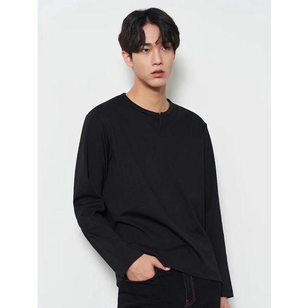 Áo dài tay cổ xẻ 8 seconds Hàn Quốc chính hãng