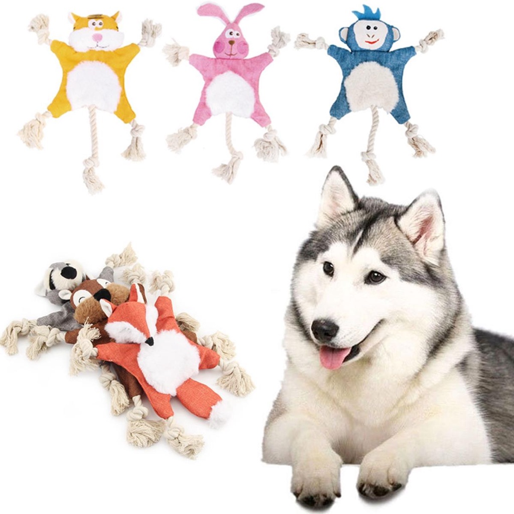 Đồ Chơi Dây Thừng Phát Ra Tiếng Kêu Vui Nhộn Dễ Thương Cho Cún Cưng