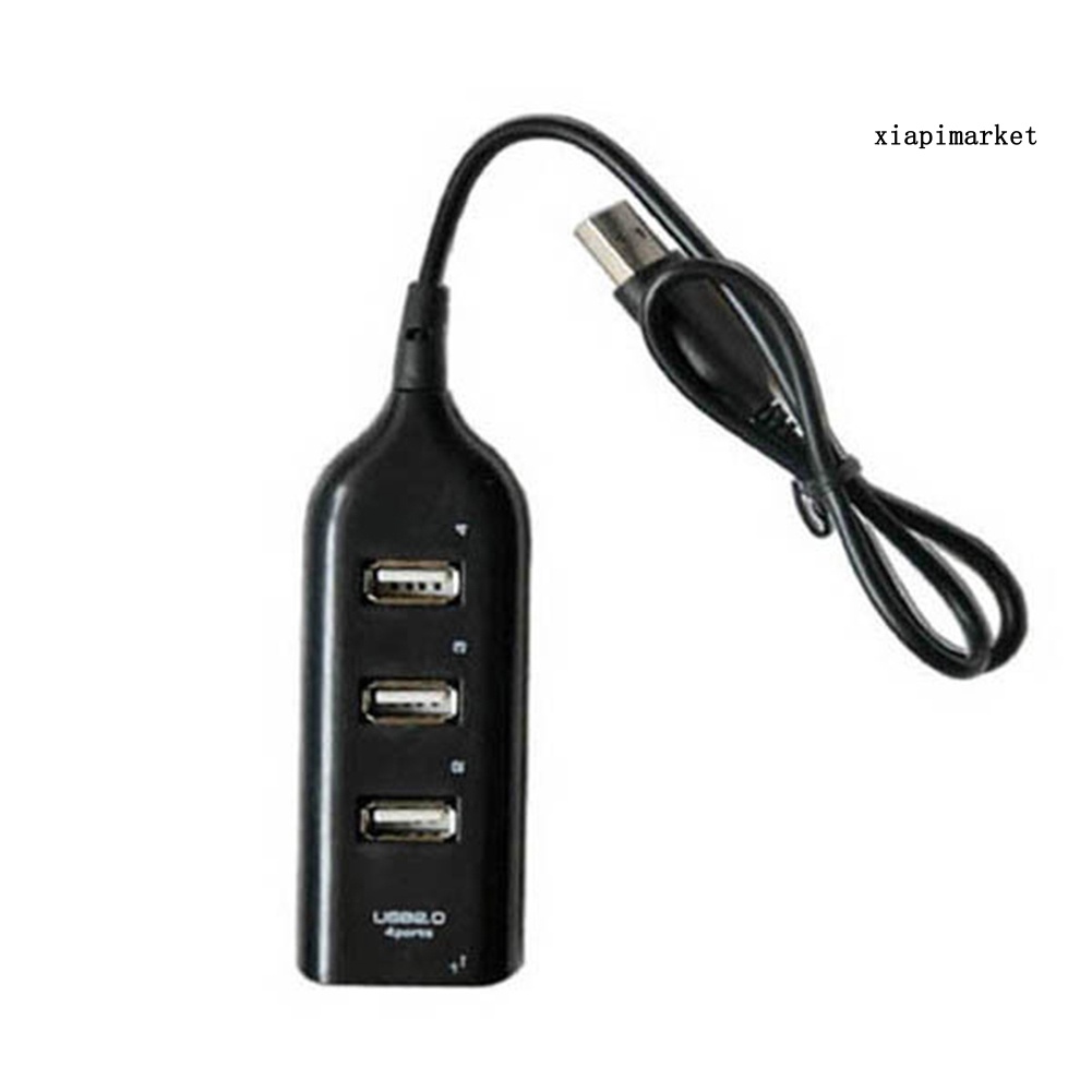 LOP_Black USB 2.0 Hi-Speed 4-Port Splitter Hub Adapter for PC Computer Multi-purpose