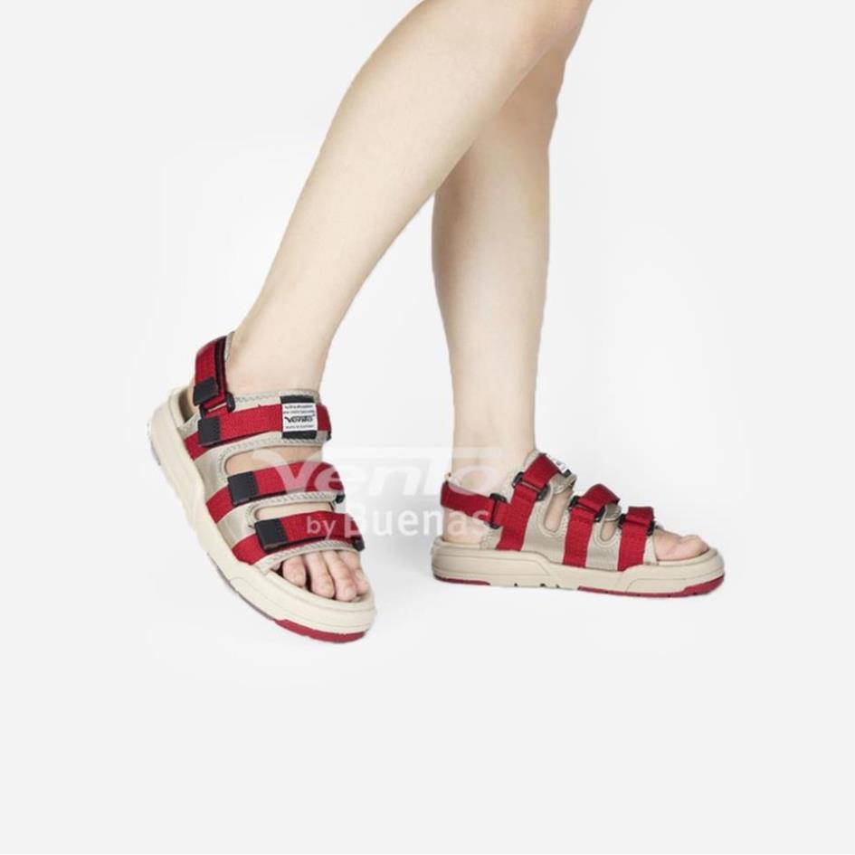 KUM Vento Sandal nam nữ chính hãng quai ngang 1001 đỏ be giày dép quai hậu học sinh đế cao 3 phân 📇 -