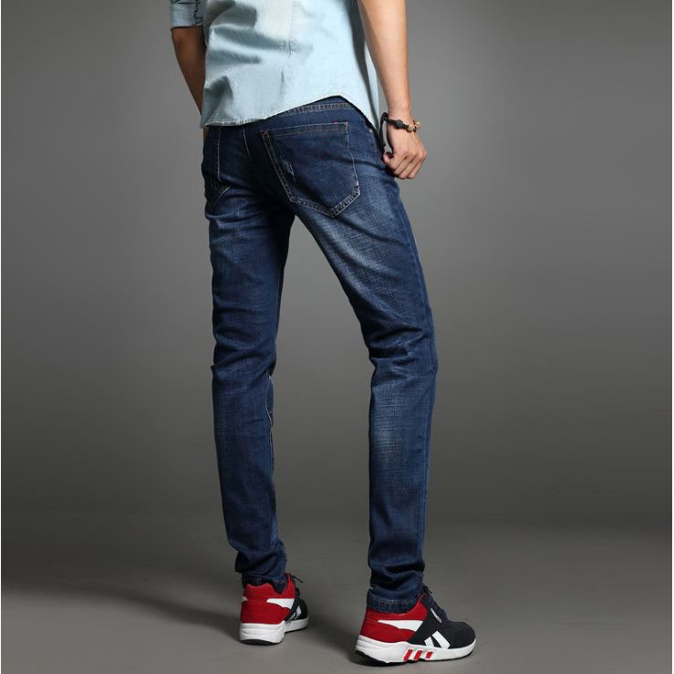 Quần jean nam 🔵FREE SHIP🔵 Quần bò nam ống côn đen rách nhẹ [45-75KG] | BigBuy360 - bigbuy360.vn