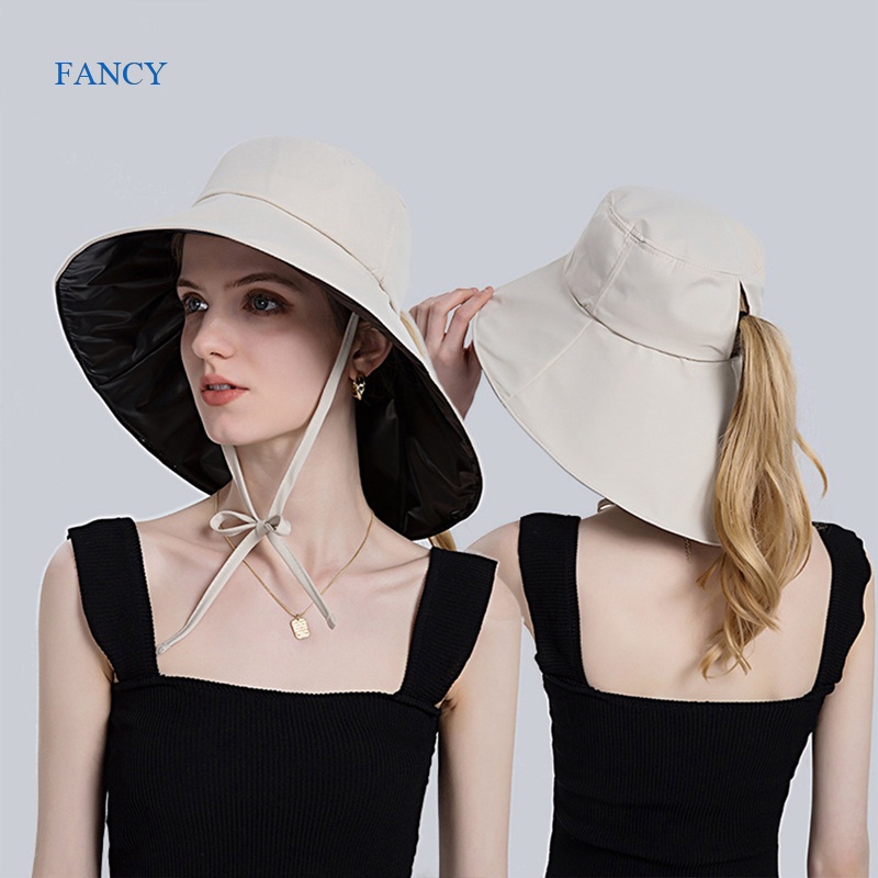 Nón Rộng Vành Chống Tia UV Bằng Vải Cotton Thời Trang Dành Cho Nữ