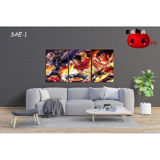 Tranh Canvas bộ 3 tấm - 3 Anh Em Luffy - Ace - Sabo