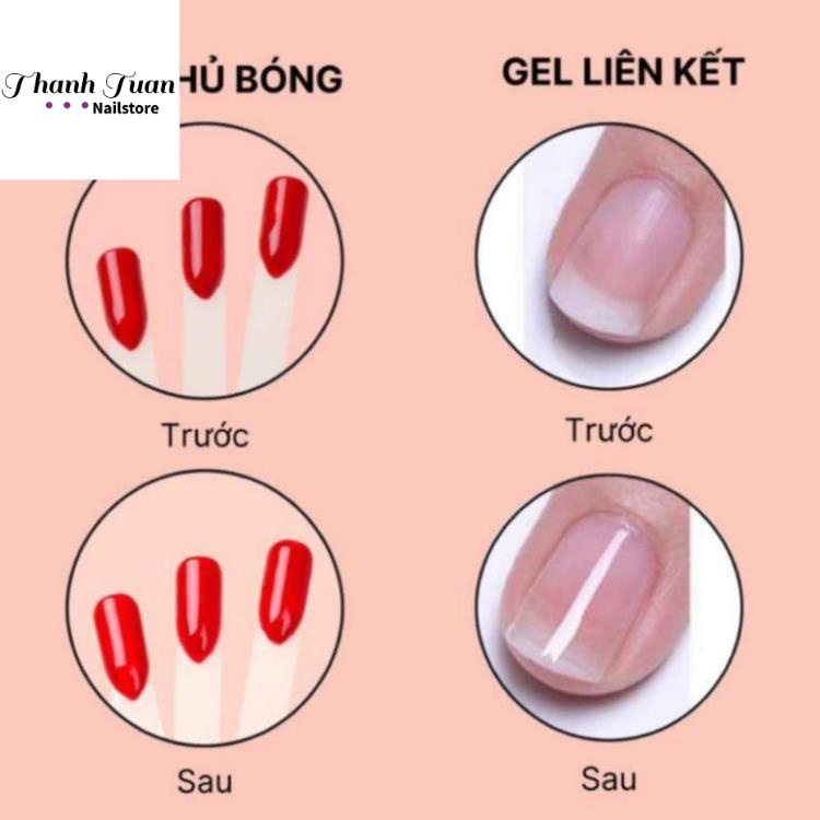 Base top Beyad B chính hãng - sơn gel liên kết, bóng. Hàng đẹp siêu bền có chữ trên nắp - Phụ kiện đồ nail