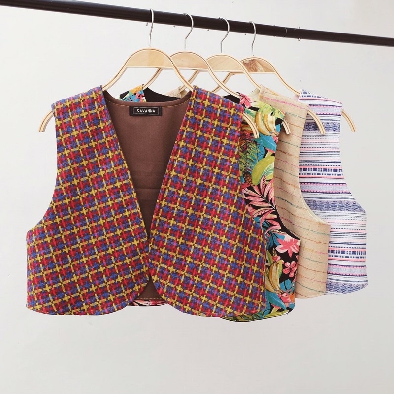 Áo khoác gilet thiết kế 2 lớp cổ điển - by Savanna