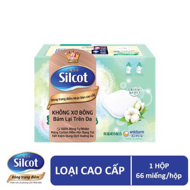 BÔNG TẨY TRANG SILCOT PREMIUM NHẬT BẢN