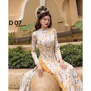 Áo dài may sẵn - áo hình lập phương - D07 - áo dài truyền thống