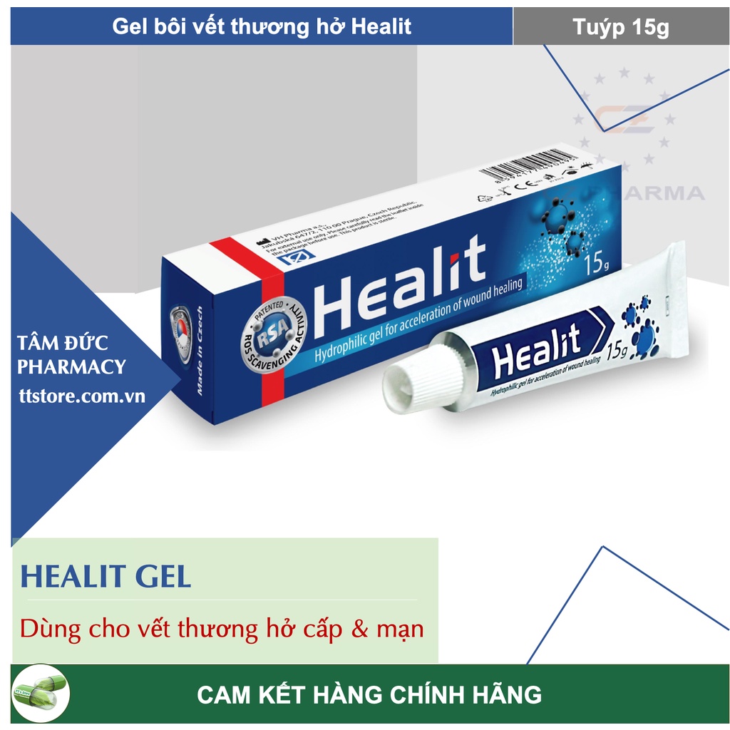 Healit gel - Gel bôi vết thương hở cấp và mạn tính