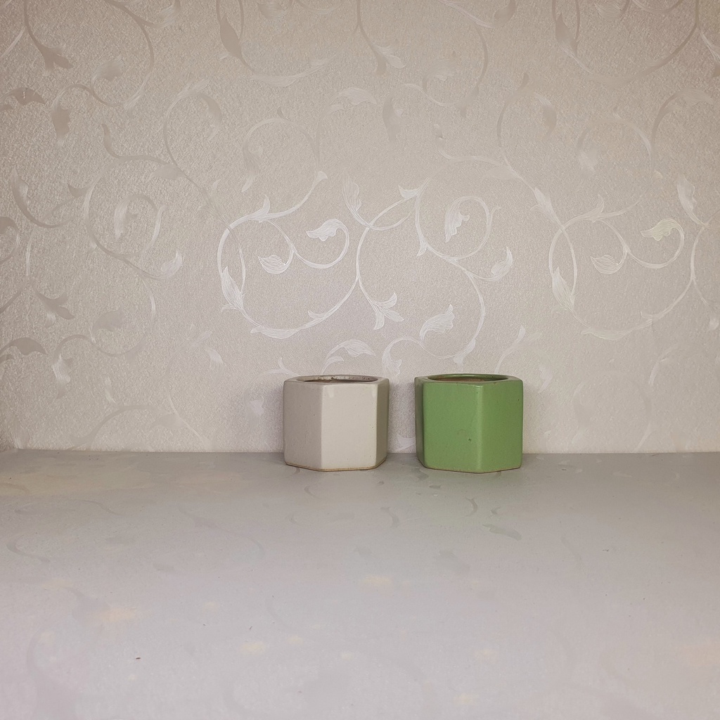 Chậu trồng cây cảnh , sen đá , xương rồng , hoa nhỏ - Kiểu dáng đa dạng -  - Cao 6 cm đến 8 cm