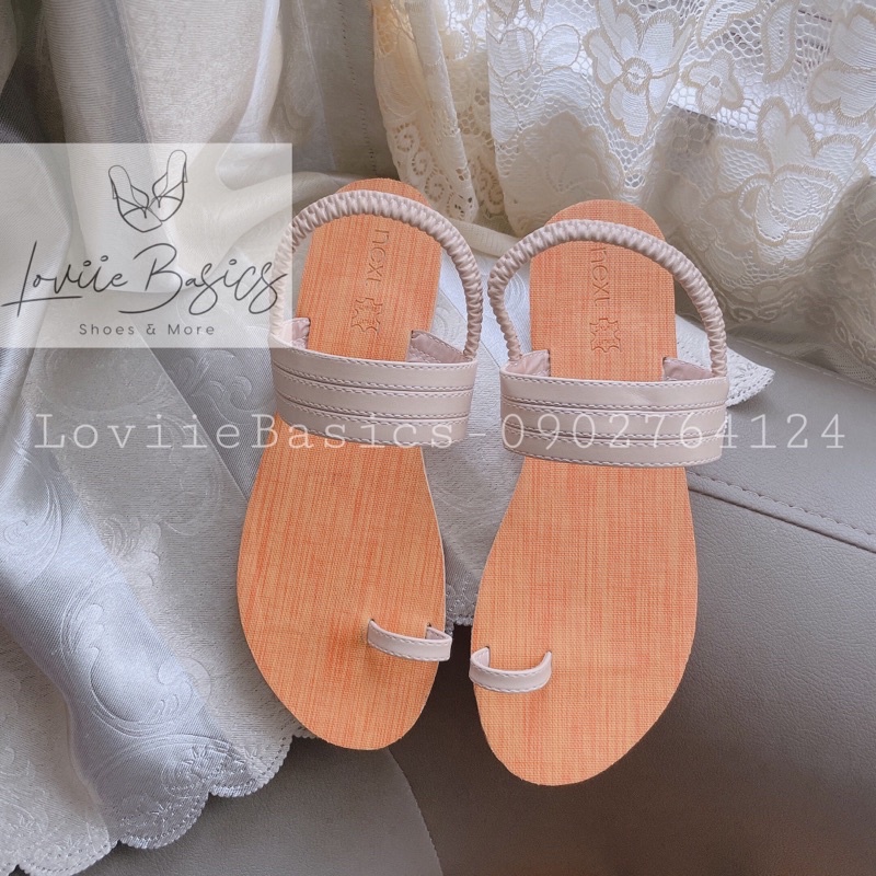 SANDAL NỮ LOVIIE BASICS XỎ NGÓN - GIÀY SANDAL QUAI MẢNH MẶT GỖ DA MỀM S210701