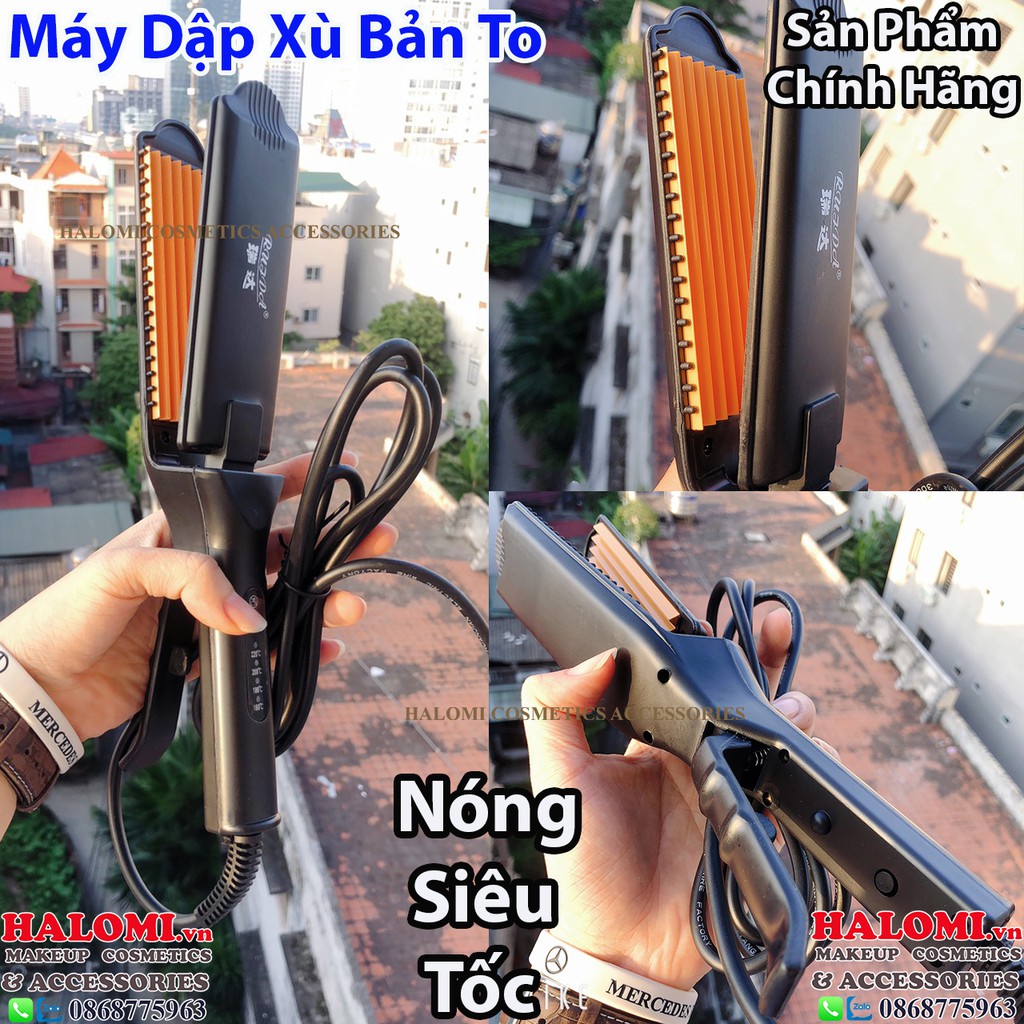 Máy dập xù tóc Ruida bản to chính hãng nóng siêu tốc điều chỉnh nhiều mức độ tặng Kèm Hộp