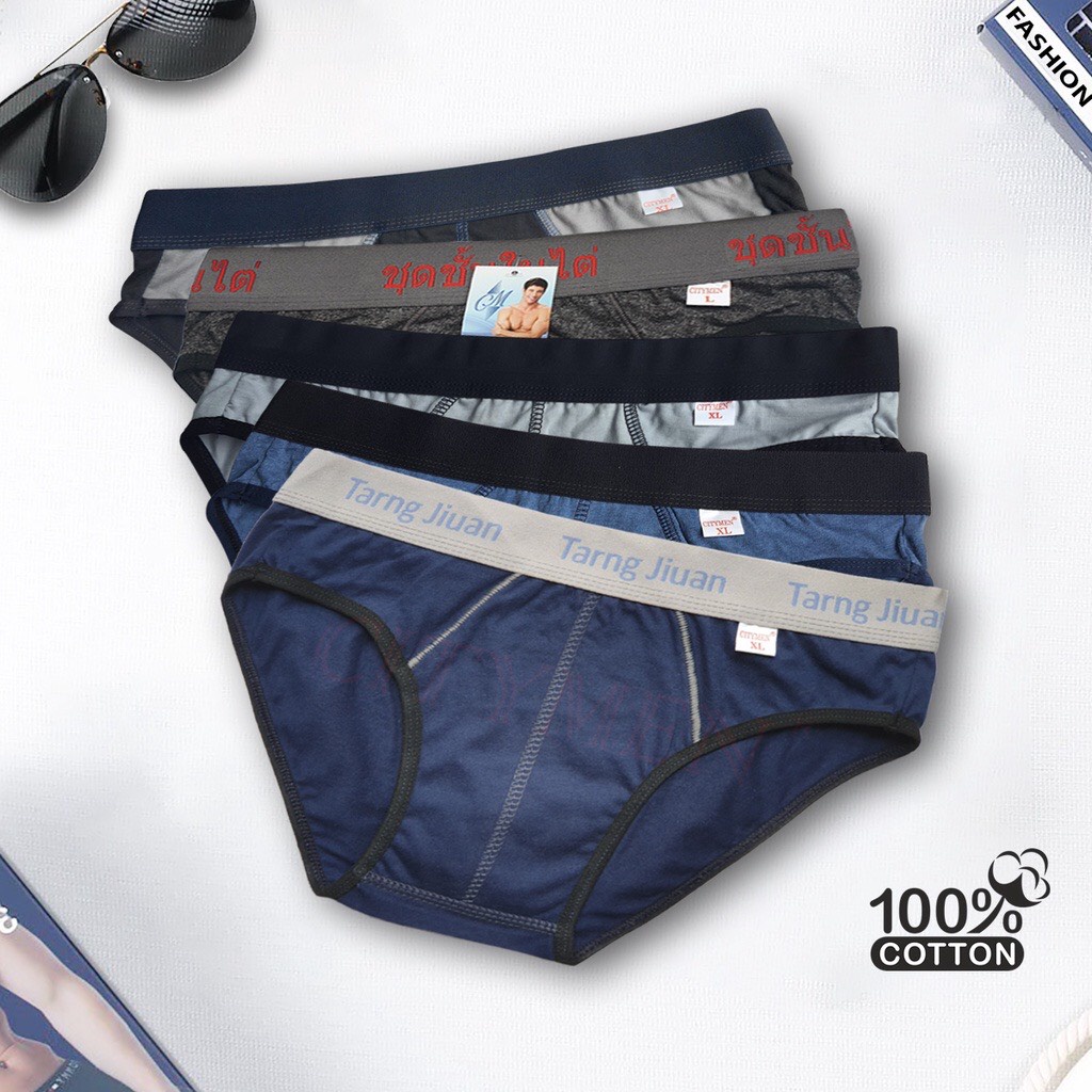 Quần Lót Nam Nhiều Lưng Ngẫu Nhiên Chất Vải Cotton Cao Cấp, Kháng Khuẩn, Thấm Hút Tốt, Quần Sịp Nam Cạp To Co Giãn Tốt