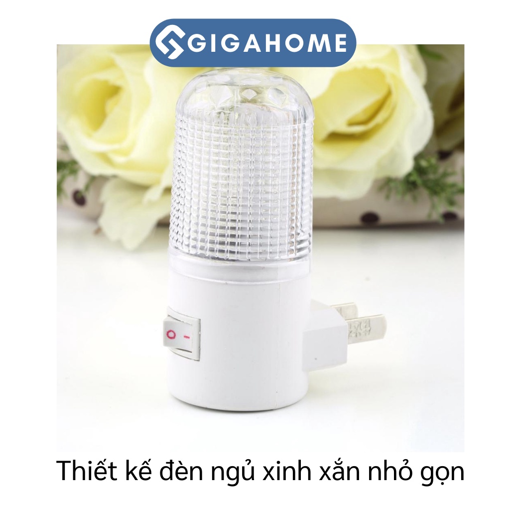 Đèn Ngủ Tròn 3W GIGAHOME Tiết Kiệm Điện, Ánh Sáng Dịu Nhẹ, Dễ Ngủ 6262