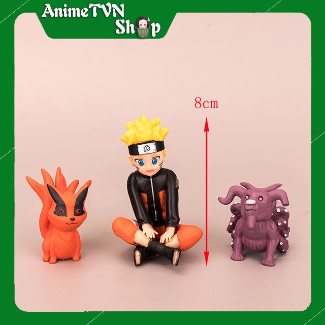 Set Combo 11 Mô hình Anime/Manga Naruto (10 Vỹ Thú và Naruto) Phong cách chi bi Siêu xinh