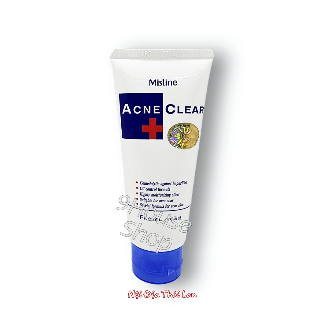 01 Tuýp Sữa Rửa Mặt Cho Da Mụn Mistine Acne Clear 85gram Thái Lan