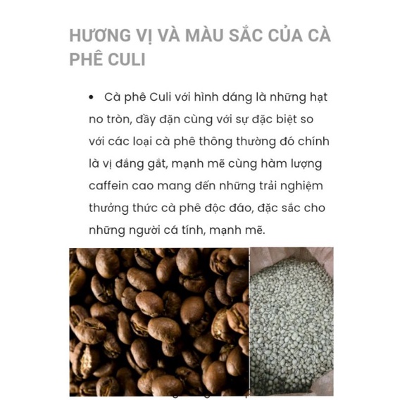 Cafe Culy 100% hạt rang mộc, rang máy, đạt tiêu chuẩn chất lượng, giá gốc tại xưởng, không qua trung gian.500gr/ 70k.