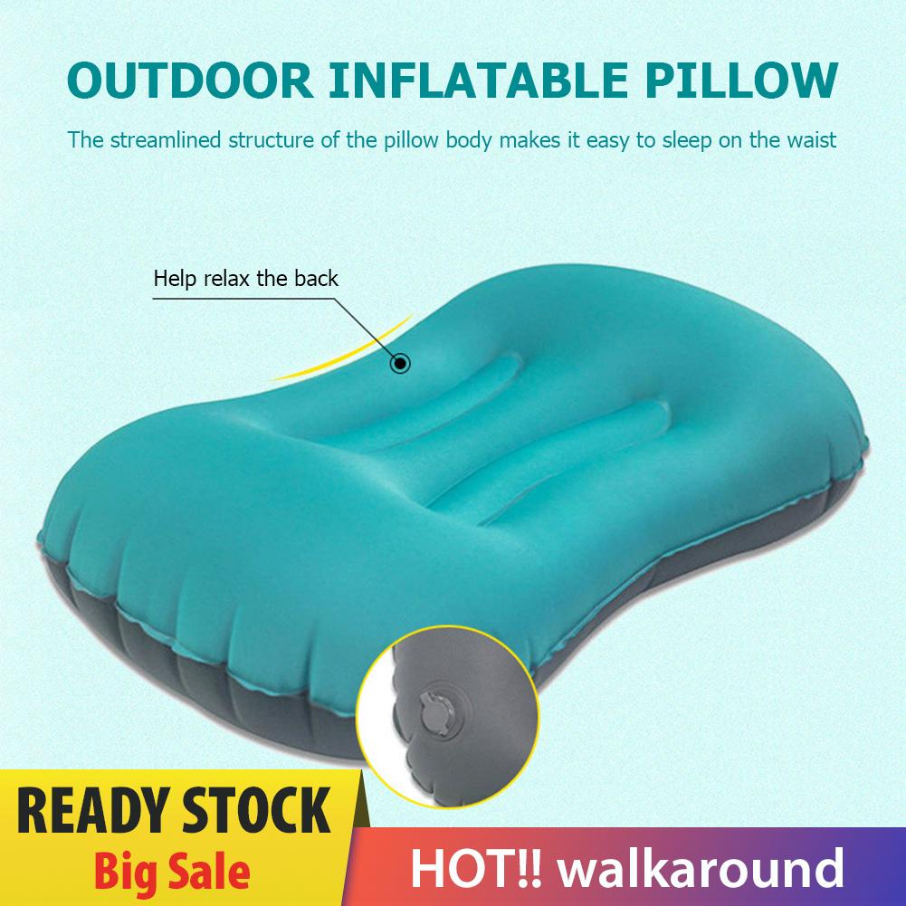 walkaround Portable Inflatable Air Pillows Foldable Camping Travel Sleeping Pillow