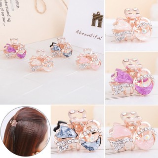 Kẹp tóc nơ mini đính đá dễ thương trẻ trung