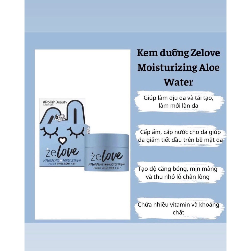Kem dưỡng cấp ẩm phục hồi ZELOVE FLOSLEK giảm tình trạng đỏ dát,giảm tiết dầu,thu nhỏ lỗ chân lông,cải thiện độ đàn hồi