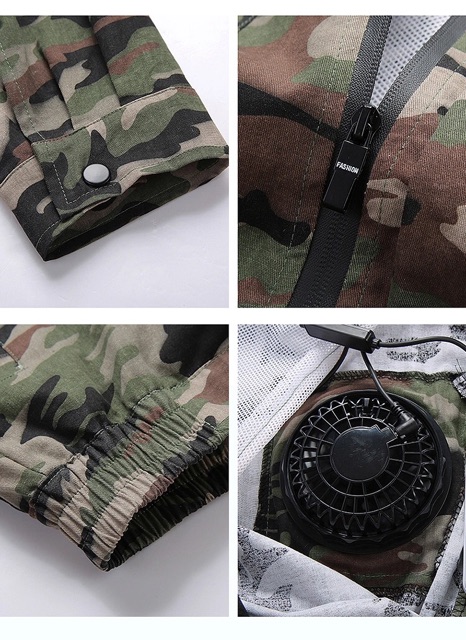 [ Bảo Hành 1 năm + Pin 10000mAh] Bộ ÁO quạt điều hòa chống nắng nóng New 2020 Full -(có video) | BigBuy360 - bigbuy360.vn