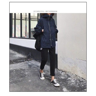 ÁO KHOÁC DÙ NỮ TRƠN FORM RỘNG