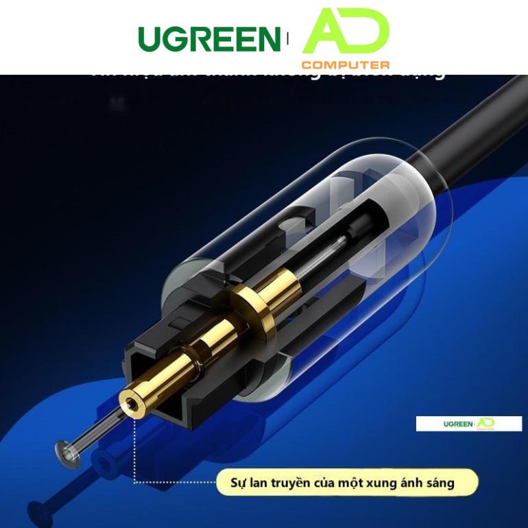 Cáp audio quang Toslink Optical hỗ trợ âm thanh 5.1/ 7.1 dài 1-3m UGREEN 70890 - Hàng phân phối chính hãng