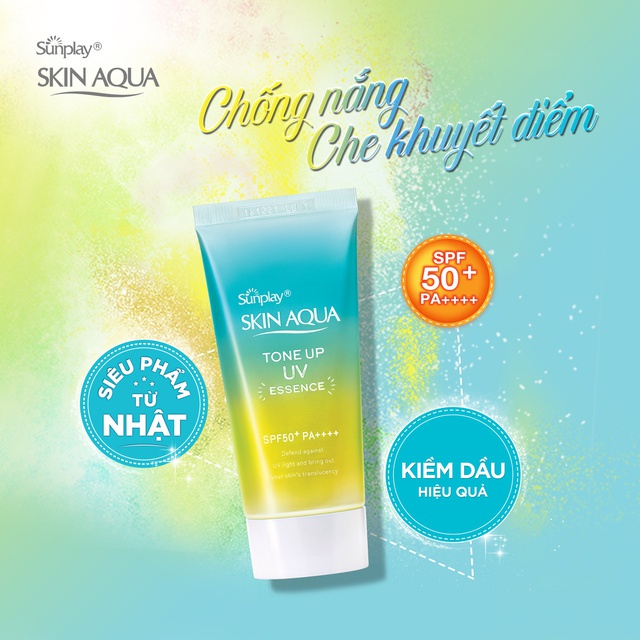 Kem chống nắng kiềm dầu nâng tông Sunplay Skin Aqua Tone Up UV Milk 80g - PP bởi Shinjiru