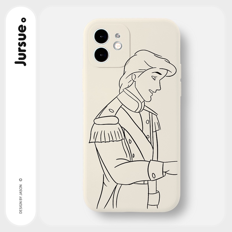 Ốp lưng JURSUE mềm hình cặp đôi dễ thương đẹp cho iPhone 13 12 11 Pro Max SE 2020 X XR XS ip 8 7 6 6S Plus kute Y1742