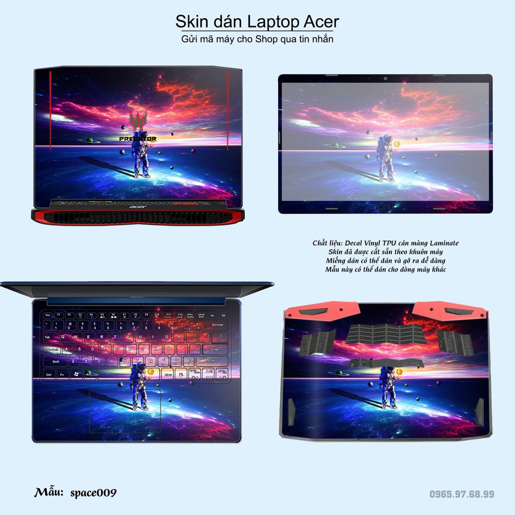 Skin dán Laptop Acer in hình không gian _nhiều mẫu 2 (inbox mã máy cho Shop)