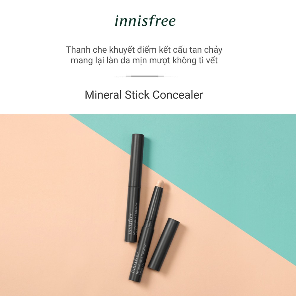 [Mã FMCGMALL giảm 8% đơn từ 250K] Kem che khuyết điểm dạng thỏi innisfree Mineral Stick Concealer 2g