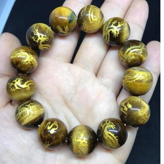 VÒNG TAY MẮT HỔ CHẠM RỒNG 16LY