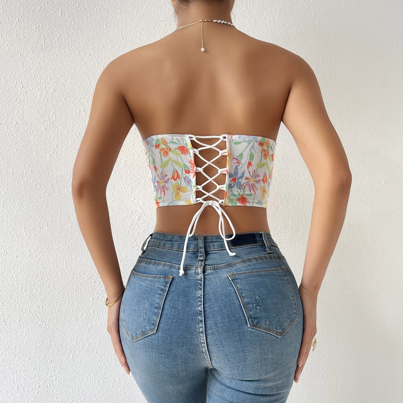 Áo Lửng Không Tay Hở Vai Thời Trang Quyến Rũ Dành Cho Nữ