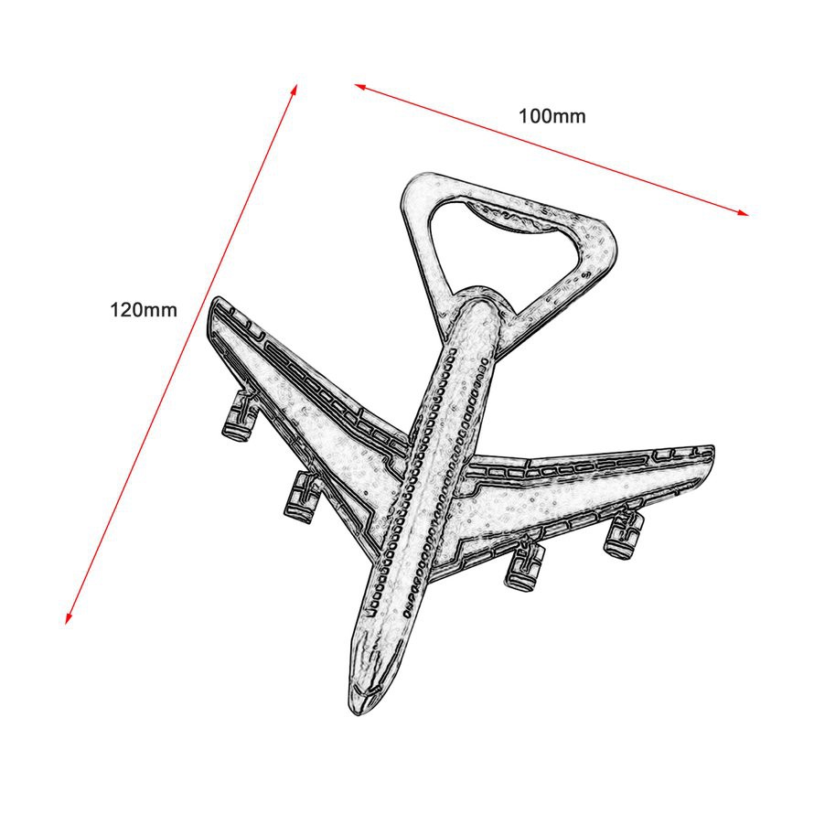 Dụng Cụ Mở Nắp Chai Hình Máy Bay Phong Cách Châu Âu Cổ Điển